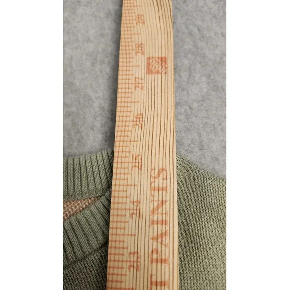 PacSun Sweater Mens Small‎ Sage Green Crewneck Knit Daisy Yin Yang Pullover - Picture 8 of 14